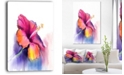 Design Art Designart Red Yellow Hibiscus Flower In Blue Large Flower Canvas Wall Art - 30" X 40"